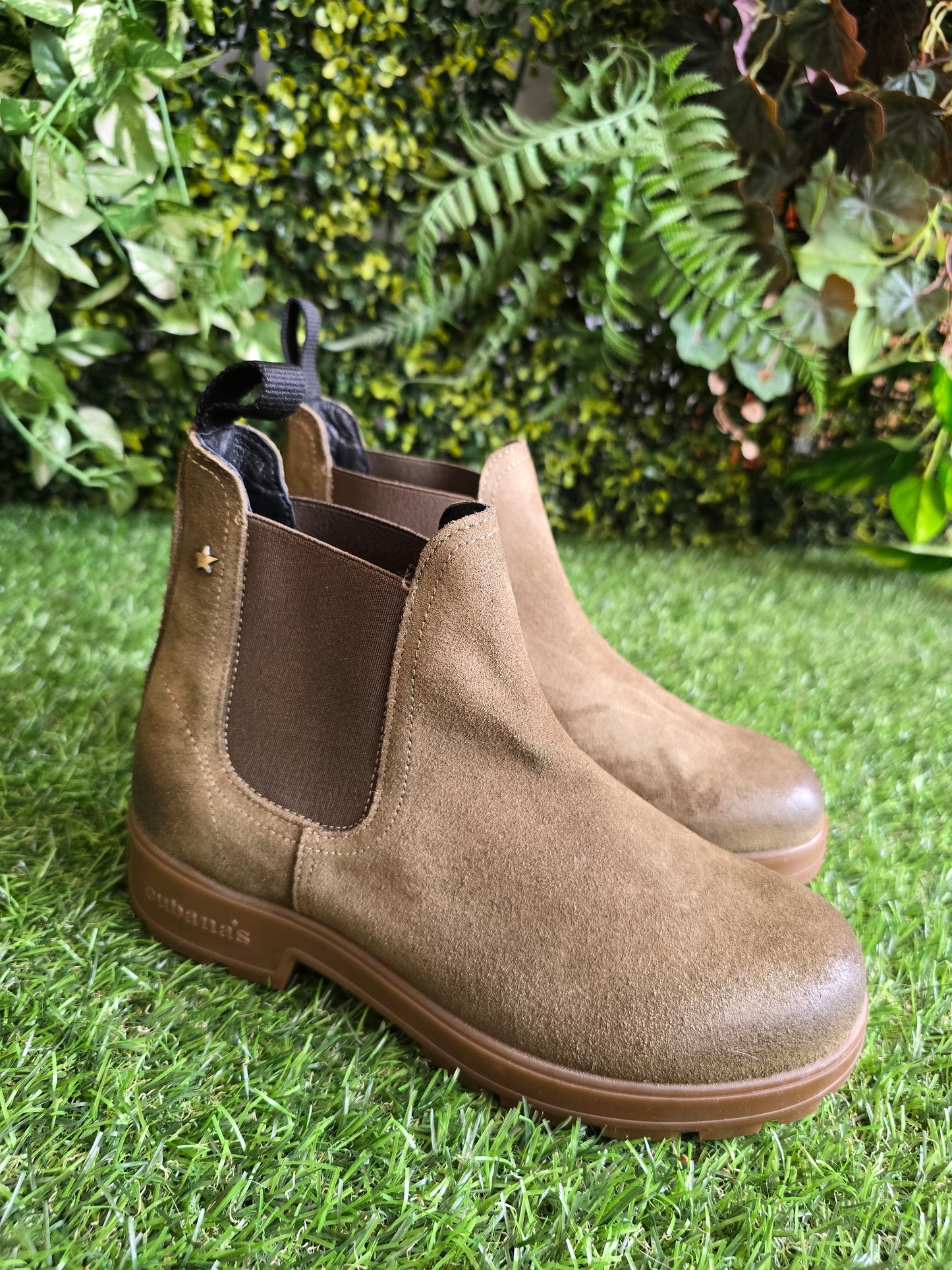 Botas Cubanas em Camurça verde