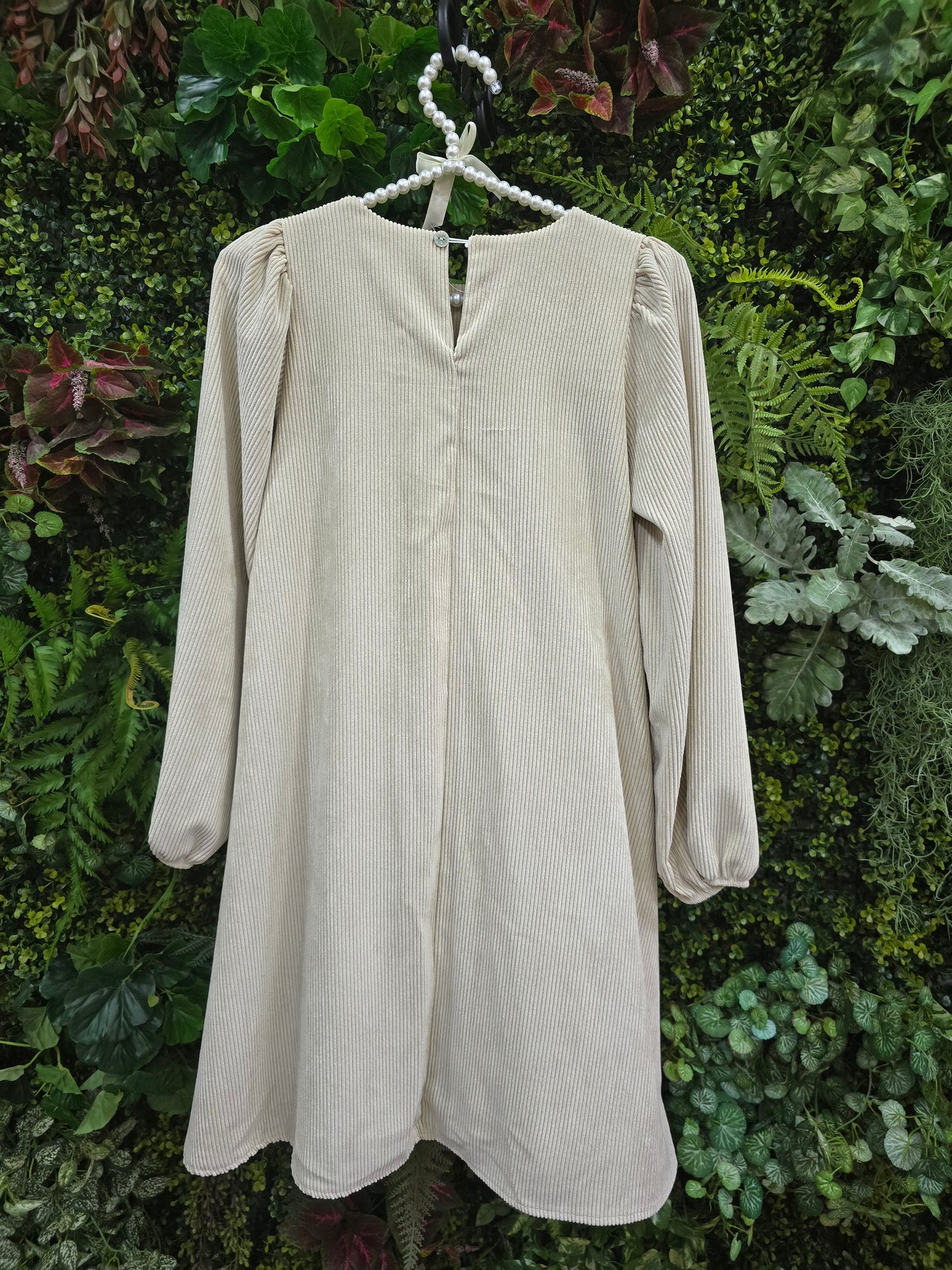 Vestido curto bombazine cru