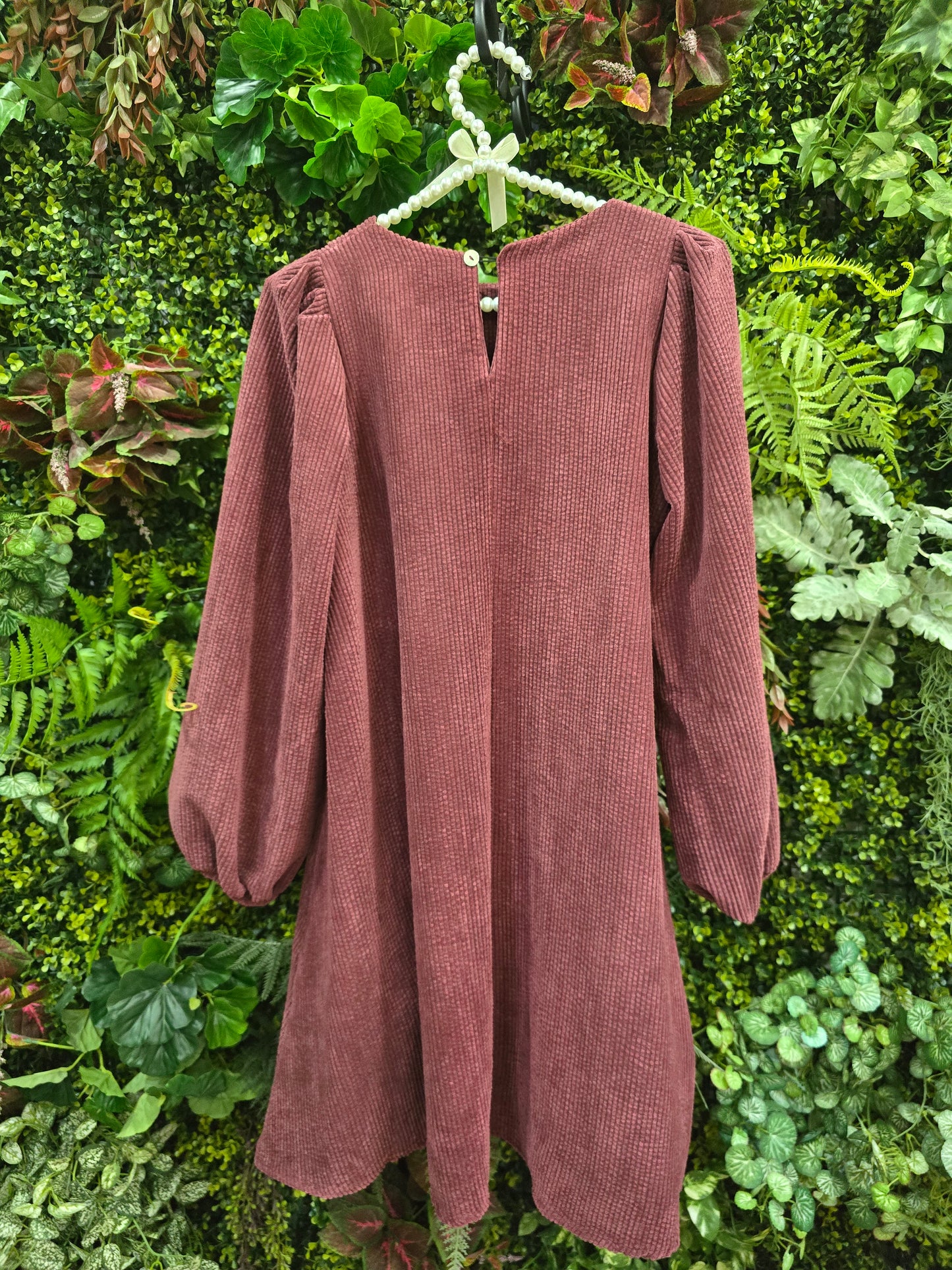 Vestido curto bombazine bordeaux