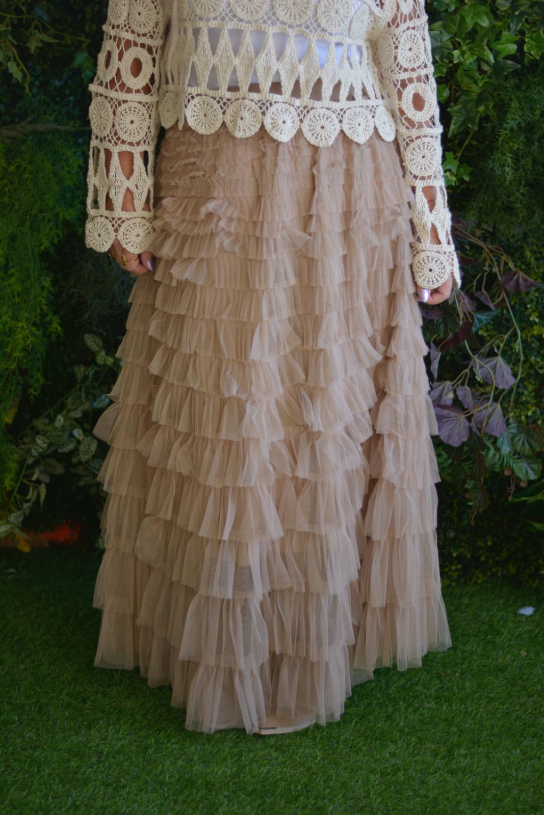 Saia tule creme