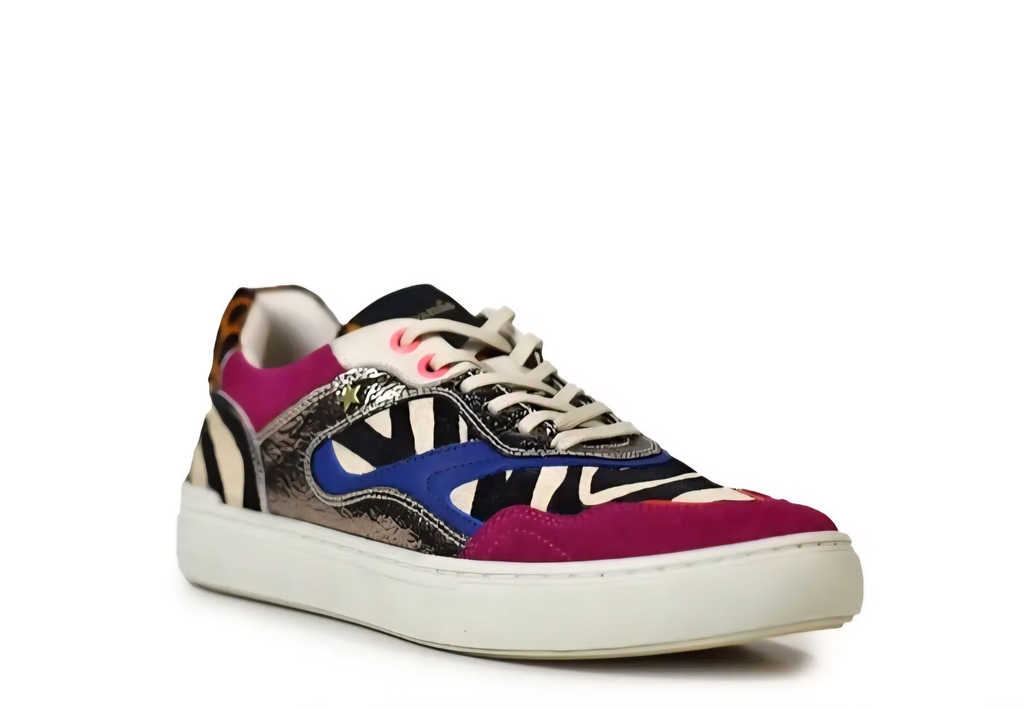 Ténis Cubanas Rosa e Animal Print