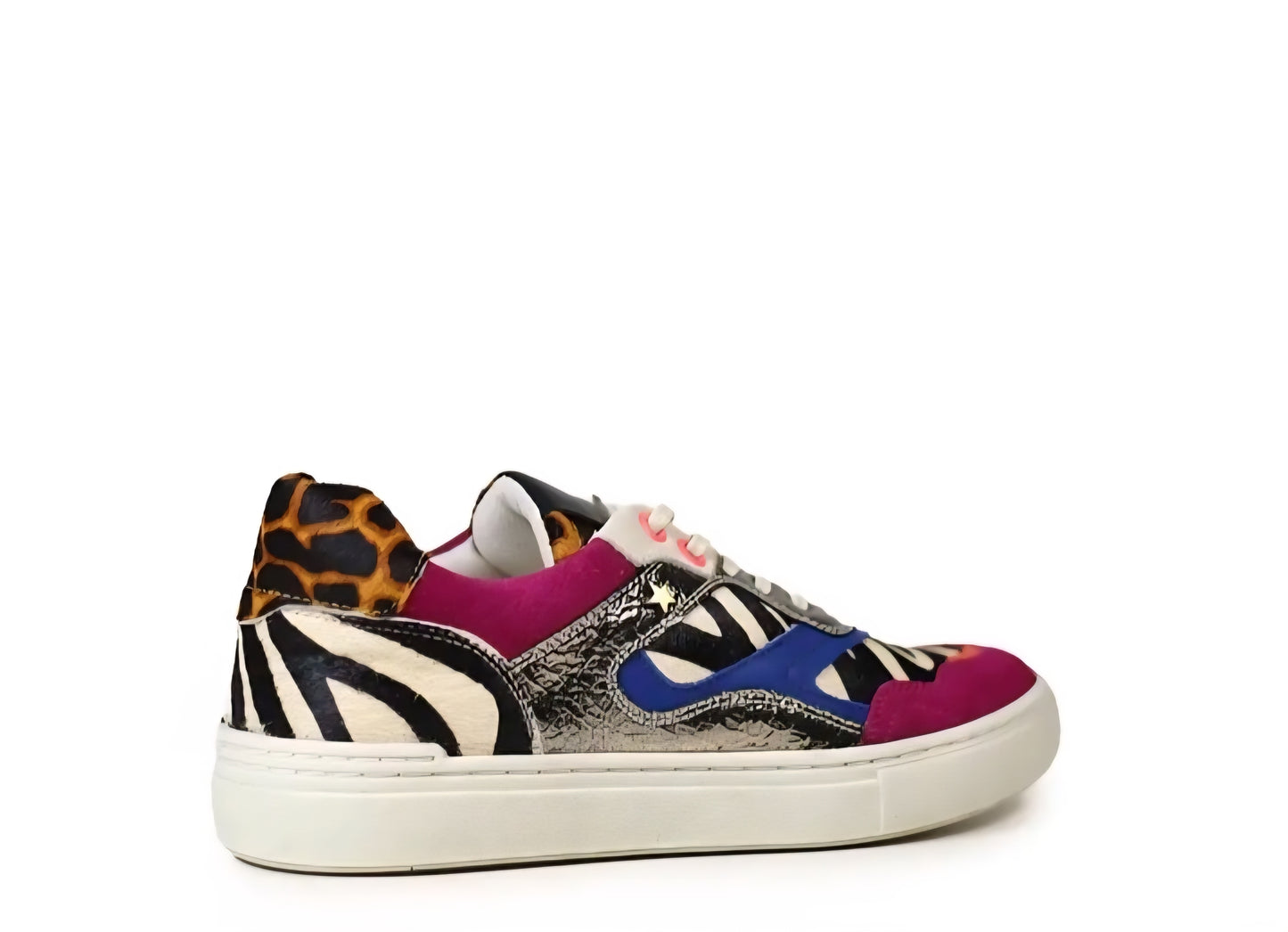 Ténis Cubanas Rosa e Animal Print