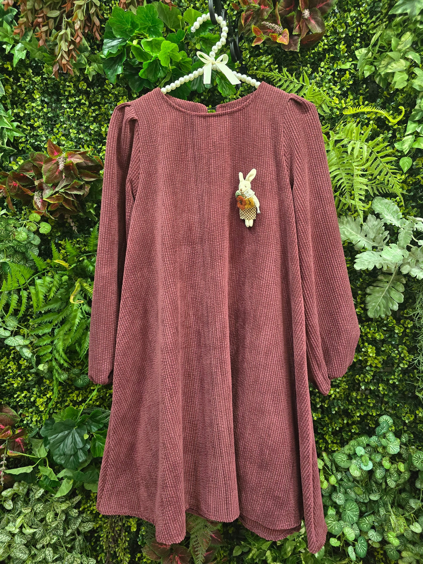 Vestido curto bombazine bordeaux