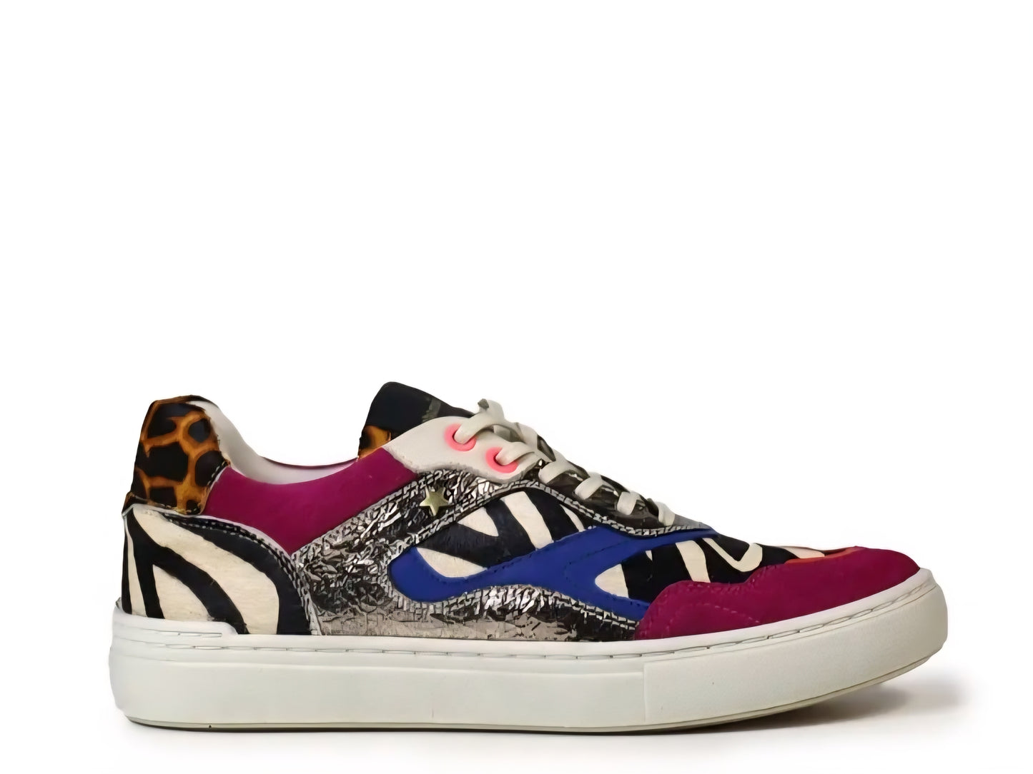 Ténis Cubanas Rosa e Animal Print