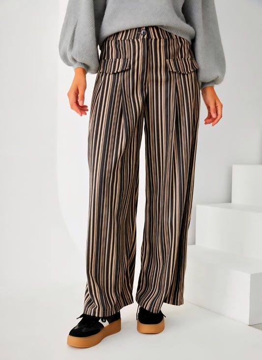 Pantalonas Nekane em tencel listrado Silenep