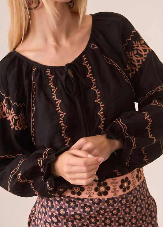 Blusa Nekane Preta Zaurak