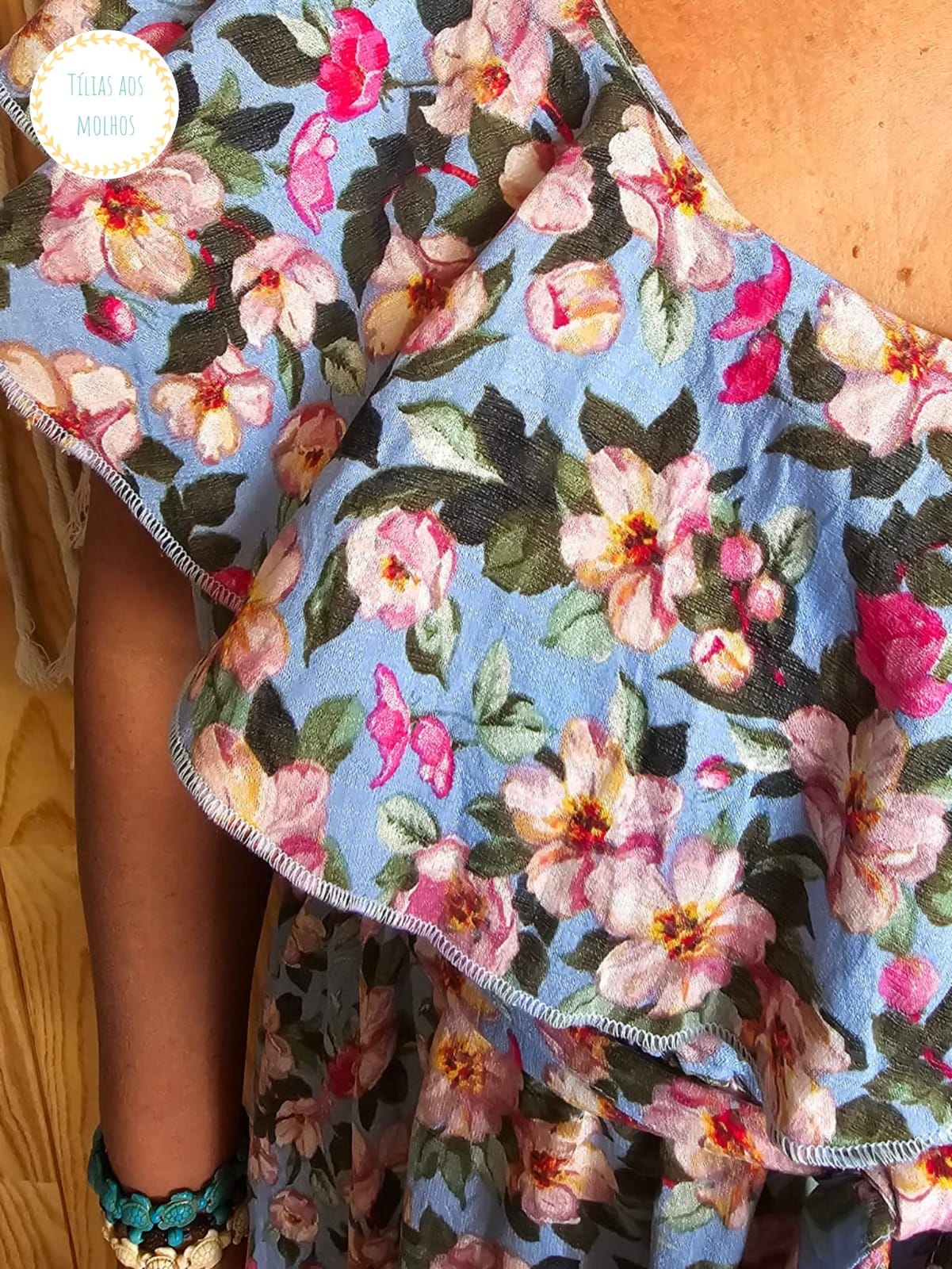 Vestido flores azul